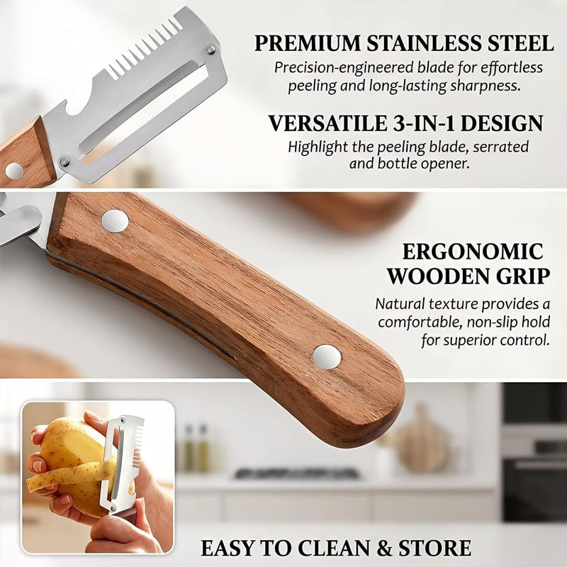 Multifunctional Stainless Steel Fruit Vegetable Peeler | 2 Pieces Per Pack